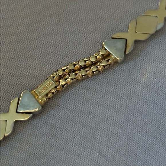 ARPAS 14K two tone white & yellow gold bracelet. - Picture 3 of 7